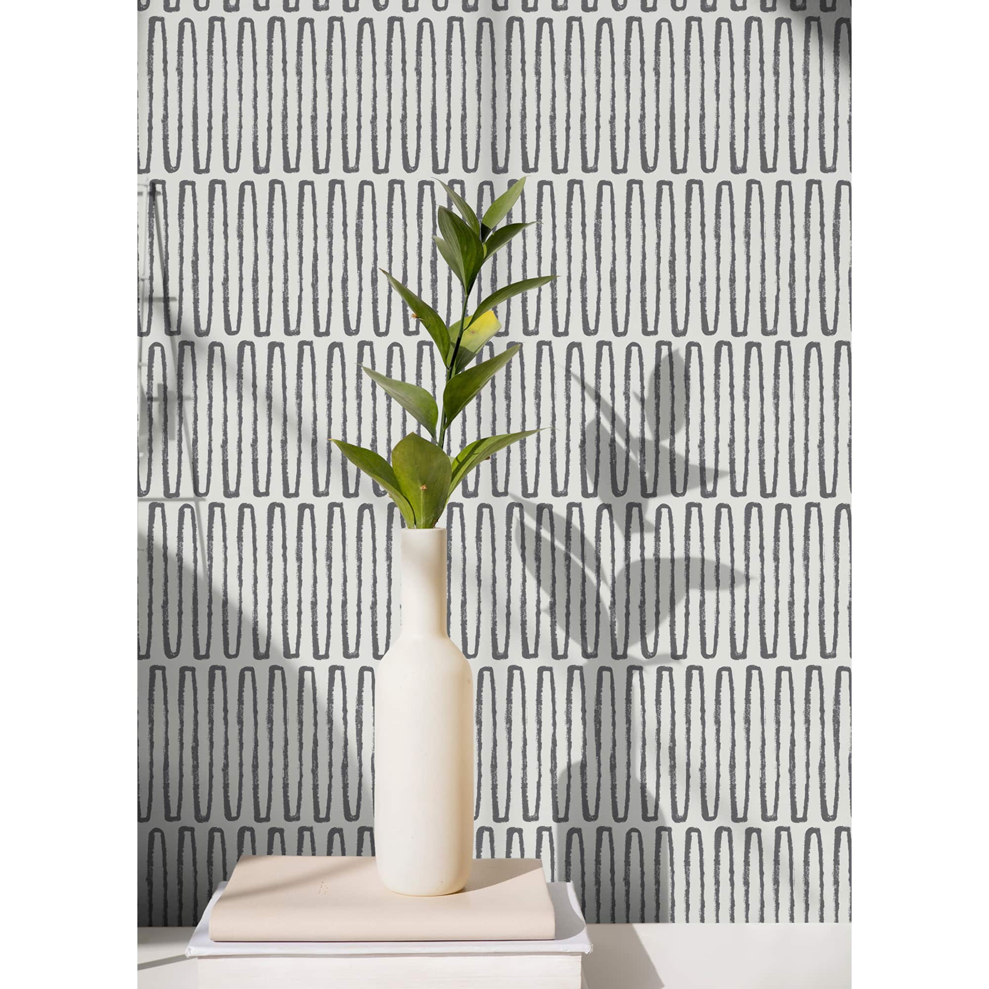 NuWallpaper Porter Charcoal Peel & Stick Wallpaper